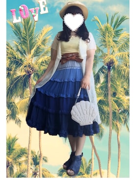 「axes femme POETIQUE（アクシーズファムポエティック）のアイテム（バッグ）」を使った、サリィさん（レディース・164cm）の夏コーディネート