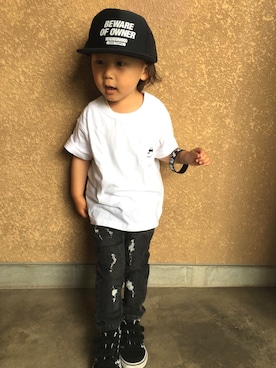 「NEIGHBORHOOD ONE THIRD（ネイバーフッドワンサード）のアイテム」を使った、SEITA-LOWさん（キッズ・90cm）の春コーディネート