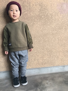 「schott（ショット）のアイテム」を使った、SEITA-LOWさん（キッズ・90cm）の冬コーディネート
