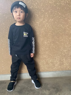 「FUN Fred Segal（ファンフレッドシーガル）のアイテム」を使った、SEITA-LOWさん（キッズ・90cm）の春コーディネート