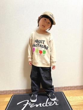 「MILKFED.」｜「アイテム（スリッポン）」を使った、SEITA-LOWさん（キッズ・100cm）の春コーディネート