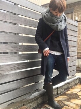 「ミカヅキモモコ（ミカヅキモモコ）のアイテム（ピアス（両耳用））」を使った、basilさん（レディース・156cm）の冬コーディネート