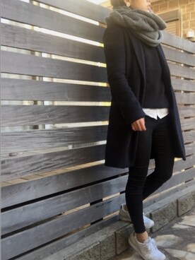「ミカヅキモモコ（ミカヅキモモコ）のアイテム（ピアス（両耳用））」を使った、basilさん（レディース・156cm）の冬コーディネート