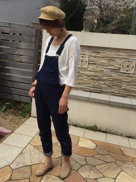 「バブーシュ」｜「アイテム（サロペット/オーバーオール）」を使った、basilさん（レディース・156cm）の春コーディネート