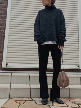 「イロチ買い」｜「アイテム（ブーツ）」を使った、basilさん（レディース・156cm）の秋コーディネート