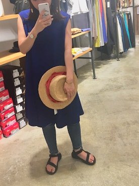 「SERGE THORAVAL（セルジュトラヴァル）のアイテム」を使った、rina matsumotoさん（レディース・163cm）の夏コーディネート