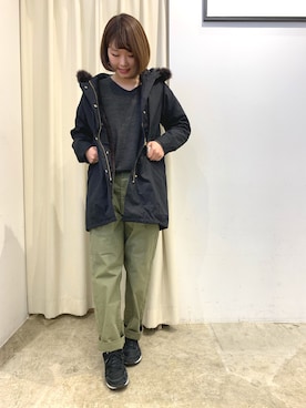 rina matsumotoさん（レディース・163cm）の冬コーディネート