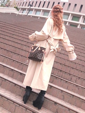「CECIL McBEE（セシルマクビー）のアイテム（トレンチコート）」を使った、miiiiichanさん（レディース・148cm）の春コーディネート