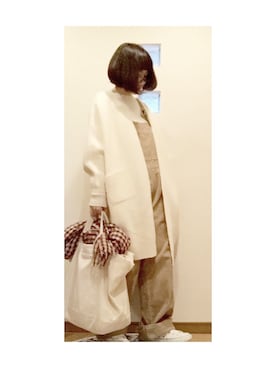 「オールドマンズテーラー」｜「アイテム（オールインワン・サロペット）」を使った、こはる。さん（レディース・164cm）の冬コーディネート