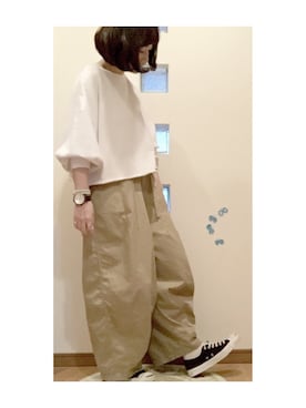 「niko and...（ニコアンド）のメンテンBIGBIG Ｔシャツ【niko and ...】（Tシャツ/カットソー）」を使った、こはる。さん（レディース・164cm）の春コーディネート