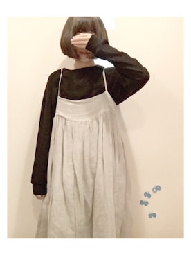 「R&D.M.Co OLDMAN’S TAILOR（オールドマンズテイラー）のアイテム（ワンピース/ドレス）」を使った、こはる。さん（レディース・164cm）の春コーディネート