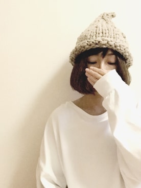 「niko and...（ニコアンド）のメンテンBIGBIG Ｔシャツ【niko and ...】（Tシャツ/カットソー）」を使った、こはる。さん（レディース・163cm）の秋コーディネート