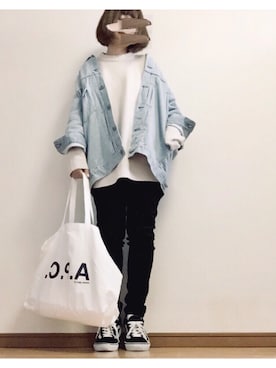 「JOURNAL STANDARD LUXE（ジャーナルスタンダード　ラックス）のアイテム（ブルゾン）」を使った、こはる。さん（レディース・163cm）の冬コーディネート