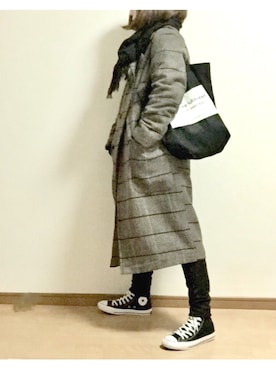 「DHOLIC（ディーホリック）のアイテム（その他アウター）」を使った、こはる。さん（レディース・163cm）の冬コーディネート