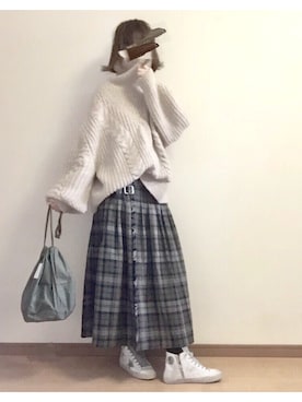 「Personal Effect（パーソナルエフェクト）のアイテム」を使った、こはる。さん（レディース・163cm）の冬コーディネート