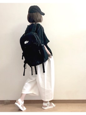 「UNIQLOU」｜「アイテム（帽子）」を使った、こはる。さん（レディース・163cm）の夏コーディネート