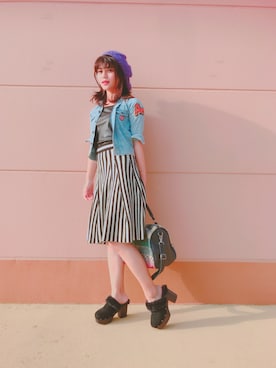 「Desigual（デシグアル）のアイテム（ハンドバッグ）」を使った、na-to♡さん（レディース・160cm）の秋コーディネート