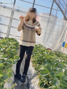 「MODE ROBE（モードローブ）のアイテム（ピアス（両耳用））」を使った、mieさん（レディース・152cm）の冬コーディネート