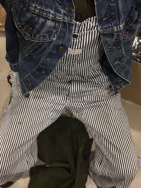 「ドラフトリーバイス」｜「アイテム（サロペット/オーバーオール）」を使った、TAKUMIさん（メンズ・174cm）の冬コーディネート