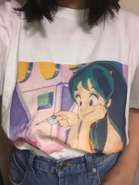 「アニメT」｜見る専卒業したい系さん（レディース・152cm・10代）の春コーディネート