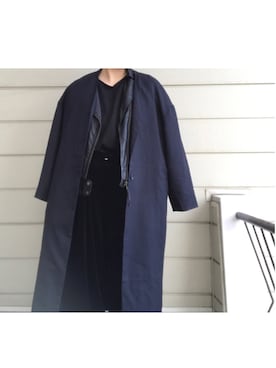 「アイテム（ステンカラーコート）」を使った、◯さん（レディース・159cm・10代）の冬コーディネート