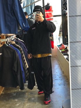 「HUF（ハフ）のアイテム（その他アウター）」を使った、シゲさん（メンズ・167cm）の冬コーディネート