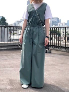 「アイテム（ワンピース/ドレス、グリーン系）」を使った、ひのさん（レディース・162cm）の夏コーディネート