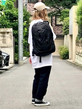 「アイテム（バックパック/リュック）」を使った、ひのさん（レディース・162cm・20代）の夏コーディネート