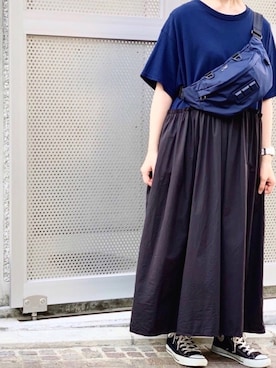 「アイテム（ボディバッグ/ウエストポーチ）」を使った、ひのさん（レディース・162cm）の夏コーディネート