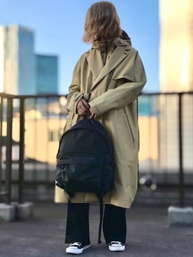 「アイテム（ステンカラーコート）」を使った、ひのさん（レディース・162cm・20代）の夏コーディネート