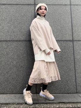 「MIKIO SAKABE（ミキオ サカベ）のアイテム」を使った、まりえってぃ【個性派マニッシュ】さん（レディース・156cm）の冬コーディネート