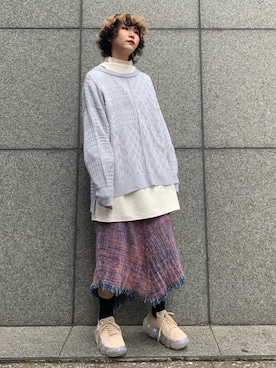 「MIKIO SAKABE（ミキオ サカベ）のアイテム」を使った、まりえってぃ【個性派マニッシュ】さん（レディース・156cm）の春コーディネート