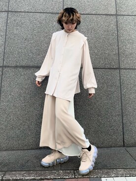 「MIKIO SAKABE（ミキオ サカベ）のアイテム」を使った、まりえってぃ【個性派マニッシュ】さん（レディース・156cm）の春コーディネート