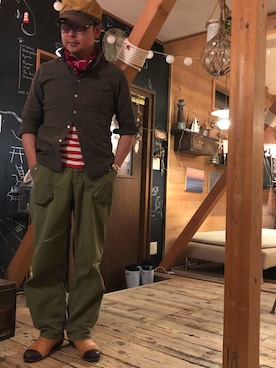 「アイテム（スリッポン）」を使った、減給課長さん（メンズ・166cm・40代）の春コーディネート