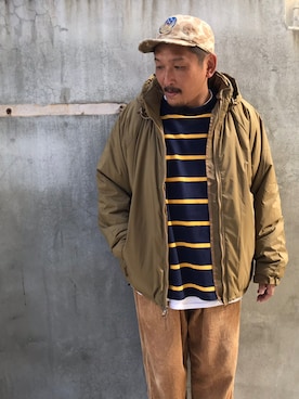 「アイテム（ミリタリージャケット）」を使った、O.P.Eさん（メンズ・172cm・40代）の秋コーディネート