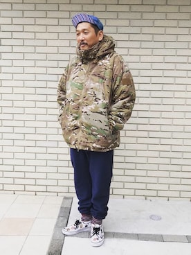 「masterkey（マスターキー）のアイテム（帽子）」を使った、O.P.Eさん（メンズ・172cm）の秋コーディネート