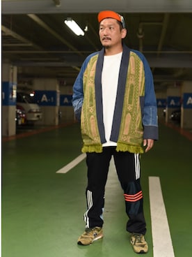 「masterkey（マスターキー）のアイテム（ジャケット/アウター）」を使った、O.P.Eさん（メンズ・172cm）の秋コーディネート