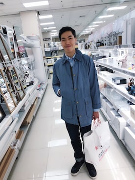 「Red Cloud MFG & Co（-）のアイテム（パンツ）」を使った、藤原豆腐桑さん（メンズ・179cm）の秋コーディネート