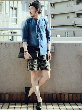 「SPINNS（スピンズ）のアイテム（パンツ）」を使った、MasaakiOoueさん（メンズ・169cm）の春コーディネート