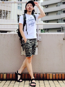 「SPINNS（スピンズ）のアイテム（パンツ）」を使った、MasaakiOoueさん（メンズ・169cm）の春コーディネート
