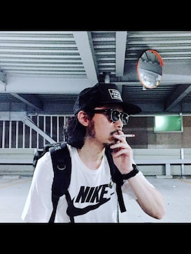 「SPINNS（スピンズ）のアイテム（バックパック/リュック）」を使った、MasaakiOoueさん（メンズ・169cm）の夏コーディネート