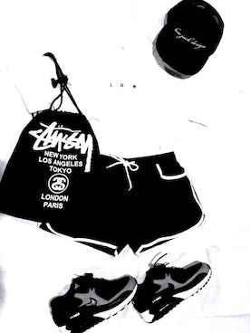 「STUSSY（ステューシー）のアイテム（バッグ）」を使った、MasaakiOoueさん（レディース・169cm）の夏コーディネート