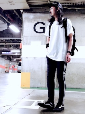 「THE CASUAL（カジュアル）のアイテム（パンツ）」を使った、MasaakiOoueさん（メンズ・169cm）の夏コーディネート