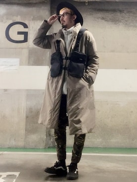 「hat」｜「アイテム（その他）」を使った、MasaakiOoueさん（メンズ・169cm）の冬コーディネート