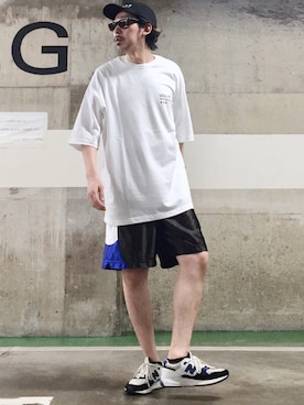 「CONVERSE（コンバース）のアイテム（パンツ）」を使った、MasaakiOoueさん（メンズ・169cm）の夏コーディネート