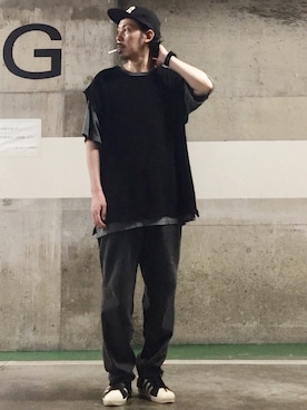 「BASECONTROL（ベースコントロール）のアイテム」を使った、MasaakiOoueさん（メンズ・169cm）の夏コーディネート