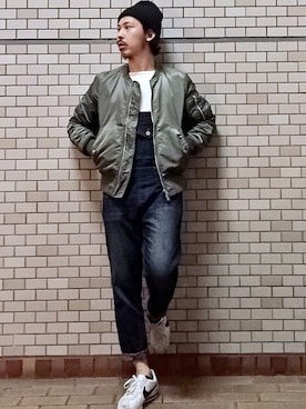「URBAN RESEARCH Sonny Label（アーバンリサーチサニーレーベル）のアイテム（サロペット/オーバーオール）」を使った、MasaakiOoueさん（メンズ・169cm）の秋コーディネート