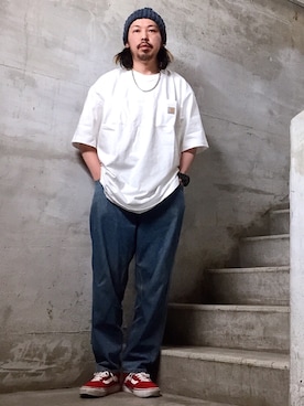 「STUDIOUS（ステュディオス）のアイテム（アクセサリー）」を使った、MasaakiOoueさん（メンズ・169cm）の春コーディネート