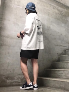 「Starting Over（スターティングオーバー）のアイテム（Tシャツ/カットソー）」を使った、MasaakiOoueさん（メンズ・169cm）の夏コーディネート