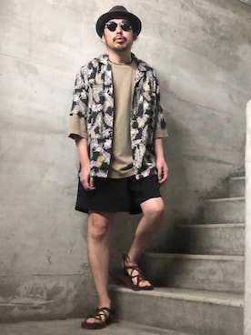 「CIAOPANIC TYPY（チャオパニックティピー）のアイテム（トップス）」を使った、MasaakiOoueさん（メンズ・169cm）の夏コーディネート
